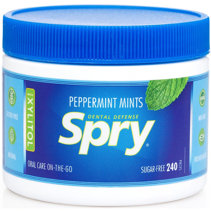 Spry Xylitol Peppermint Sugar Free Candy - Promote Oral Health, Increase Saliva Production, Stop Bad Breath, Non-GMO, Gluten-Free, 240 Count (Pack of 1) - Image 1